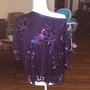 Purple sequin shirt